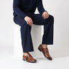 LE TORO Formal Tan Leather Shoes with Buckle
