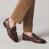 LE TORO Classic Brown Designer Luxury Loafers with Tassels