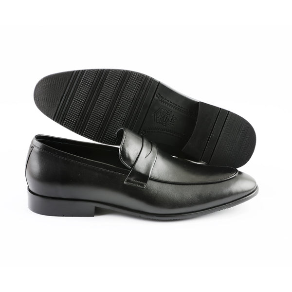 LE TORO Classic Black Formal Slip-On Shoes