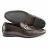 LE TORO Elegant Brown Dress Loafers with Gold Buckle