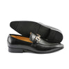 LE TORO Premium Black Metal Buckle Slip-On Shoes