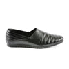 LE TORO Classic Black Stitched Pattern Casual Slip-On Shoes