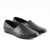 LE TORO Classic Black Stitched Pattern Casual Slip-On Shoes