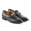 LE TORO Premium Black Metal Buckle Slip-On Shoes