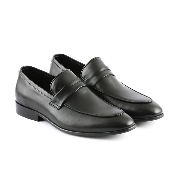 LE TORO Classic Black Formal Slip-On Shoes