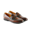 LE TORO Brown Brogue Penny Loafers for Men
