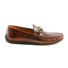 LE TORO Classic Tan Metal Buckle Leather Moccasins