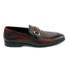 LE TOROClassic Maroon Leather Luxury Loafers with Buckle