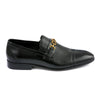 LE TORO Luxury Black Leather Shoeswith Gold Buckle for Men