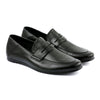LE TORO Classic BlackLeather Penny Loafers