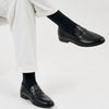 LE TORO Premium Black Perforated Brogue Loafers