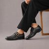 LE TORO Classic Leather Monk Strap Shoes with Buckle