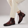 LE TORO Classic Smooth Brown Leather Chelsea Boots