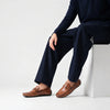 LE TOROPremium Brown Texture Moccasins