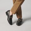 LE TORO Black Quilted Horsebit Loafers for Men