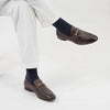LE TORO Elegant Brown Dress Loafers with Gold Buckle