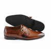 LE TORO Formal Tan Leather Shoes with Buckle