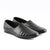 LE TORO Classic Black Stitched Pattern Casual Slip-On Shoes