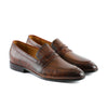 LE TORO Premium Brown Leather Penny Loafers for Men