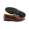 LE TORO Brown Brogue Penny Loafers for Men
