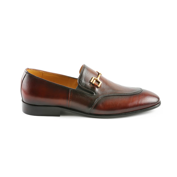 LE TORO Classic BrownLuxury Loafers with Metal Accent