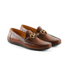 LE TORO Classic Tan Metal Buckle Leather Moccasins