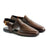 LE TORO Men's Premium Brown Textured Leather Peshawari Sandals