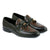 LE TORO Men's Stylish Two-Tone Leather Slip-On Tassel Shoes